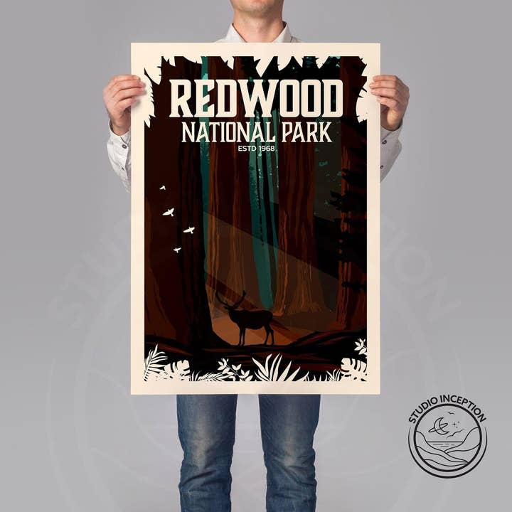 Studio Inception – wholesale Art print – Redwood National Park Traditional Style Print1