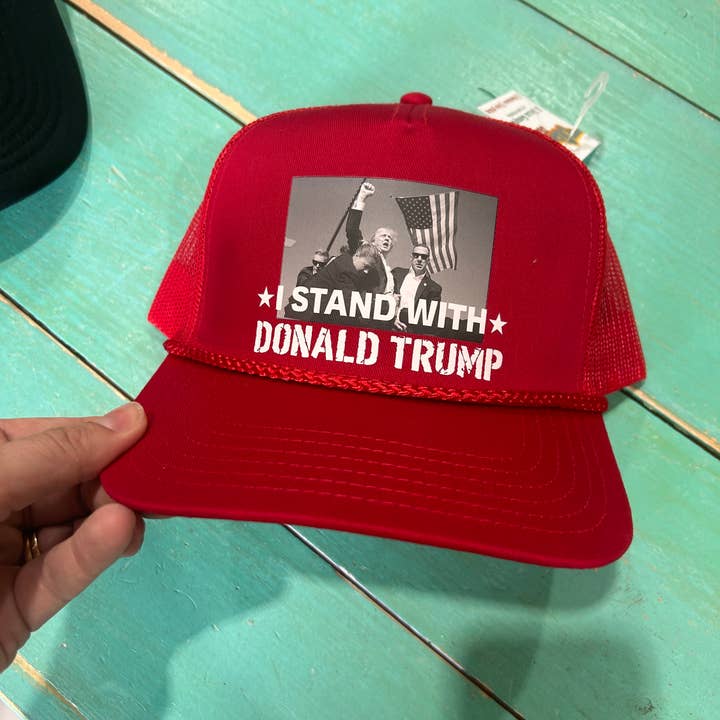Vibes Hat Company – boné - Unissexo por atacado – Estou com Trump Trucker | Chapéu Donald Trump | Boné eleitoral3