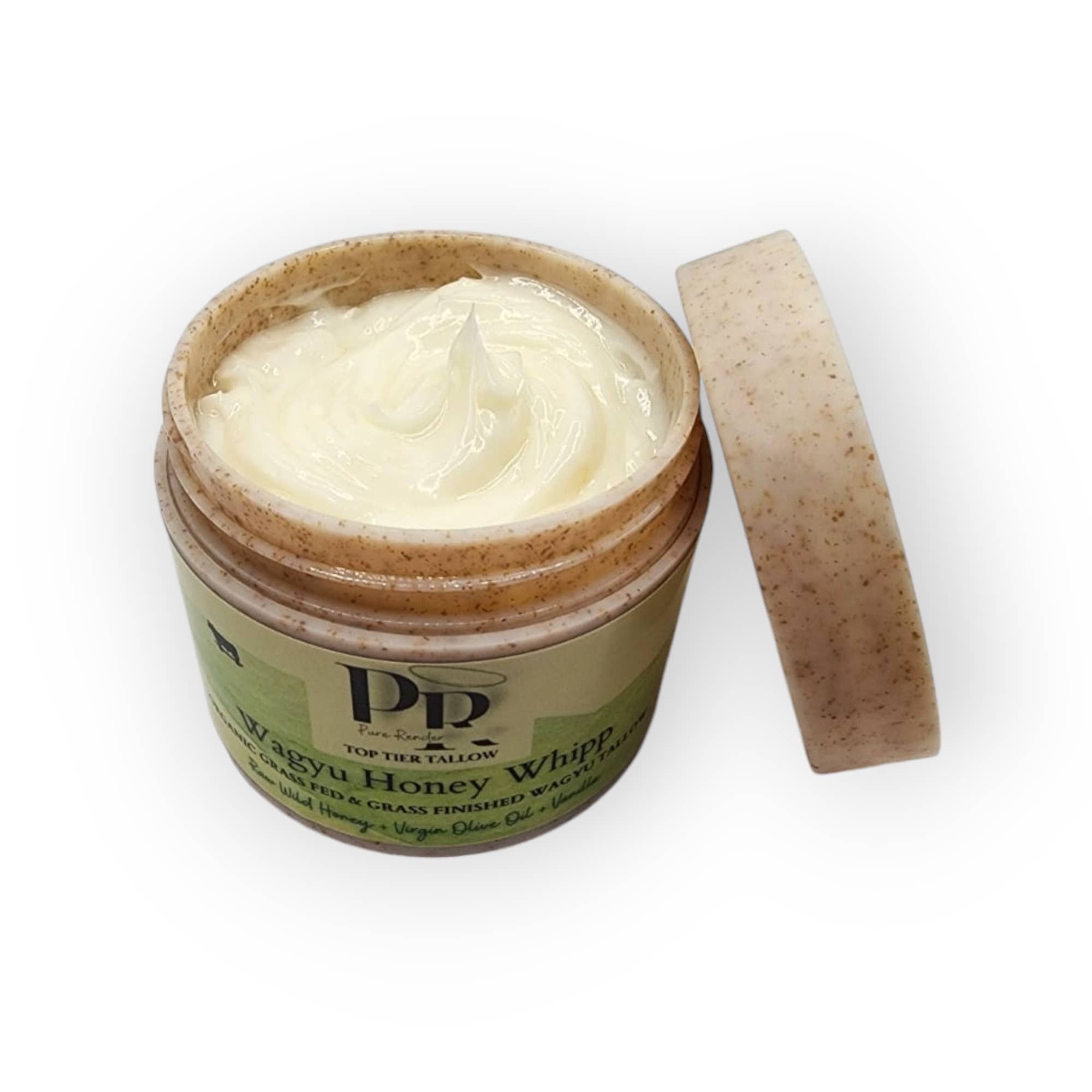 Pure Render Tallow - Wholesale Facial Moisturizer - Tallow Honey Whipp, Organic Wagyu Tallow, Pure Render1