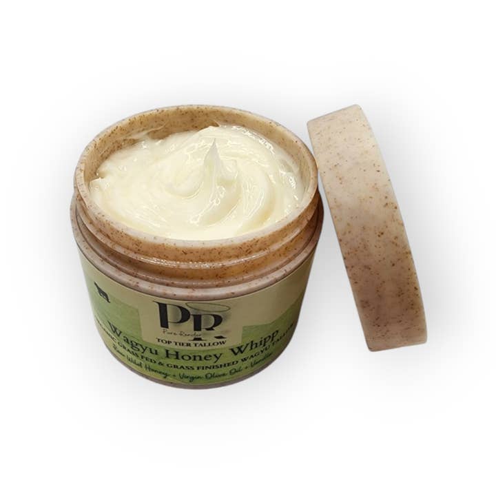 Pure Render Tallow - Wholesale Facial Moisturizer - Tallow Honey Whipp, Organic Wagyu Tallow, Pure Render1