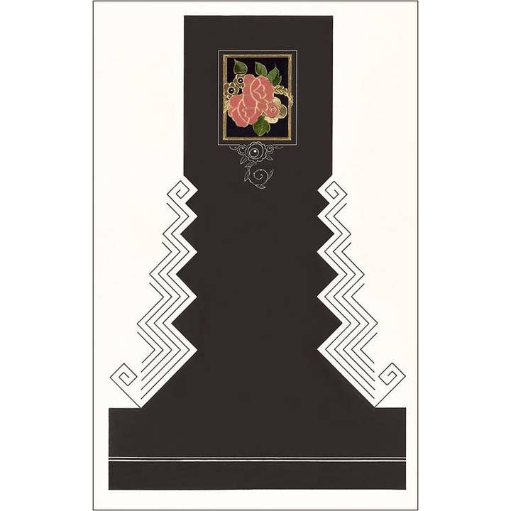 Wenskaart BR-105 Geometrisch Patroon met Rozen voor wholesale door Found Image Press