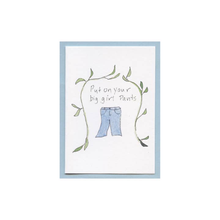 Big Girl Pants Enclosure Card for wholesale by Zucchini Fish