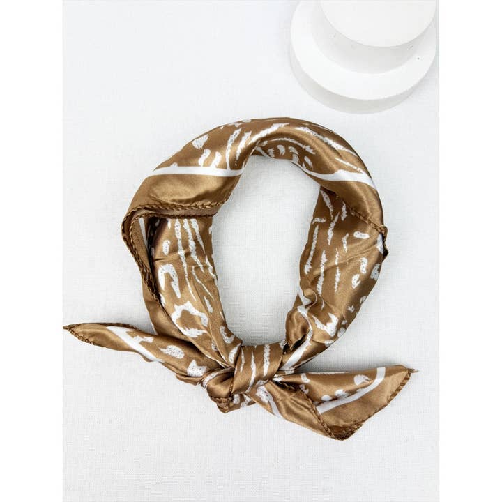 MIX COLOR Assorted Colors of Satin Leopard Print Scarf for wholesale on Faire
