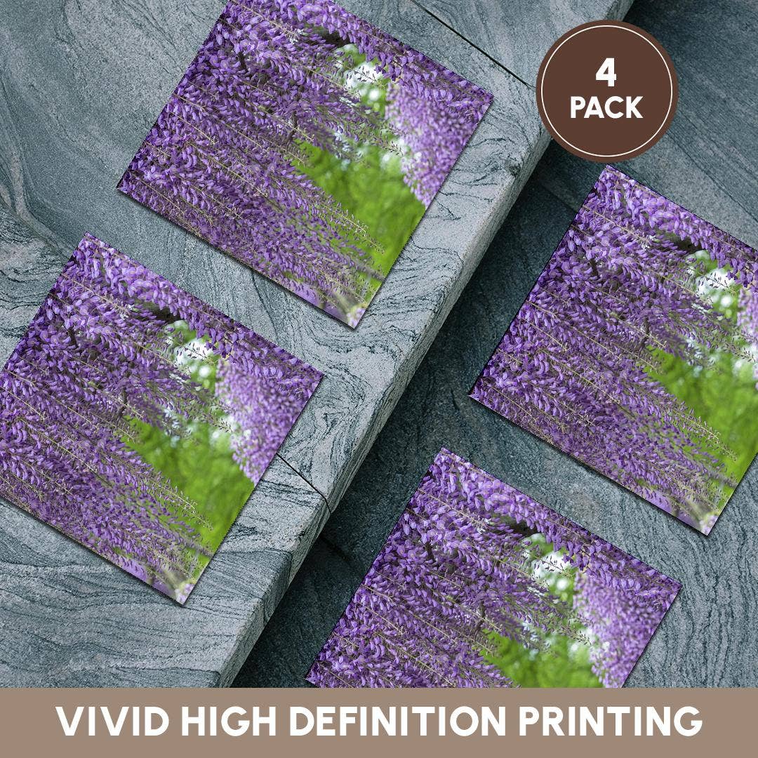 3dRose - Wholesale Onderzetters - 3dRose, Japanse Blauwe Regen, Onderzetter5