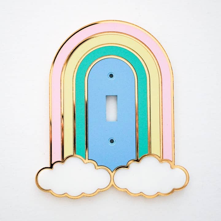 Rainbow Light Switch Plate Cover for wholesale by Whimsy Makers