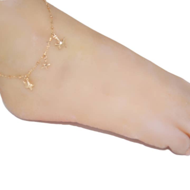 CALIFORNIA TOE RINGS - Wholesale Anklet - Gold Anklet Delicate Anklet Chain Charm Star Fish Dainty Gold Anklet Bracelet Anklet Bracelet Anklet Bracelet Anklets For Women1