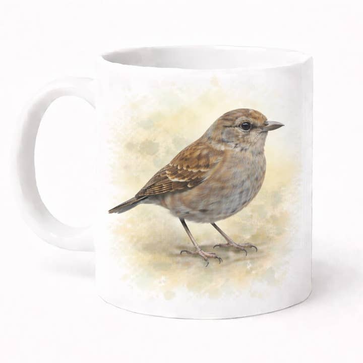 Dunnock Akvarell Premium Keramisk Kaffemugg för wholesale av Brew Crew Gifts