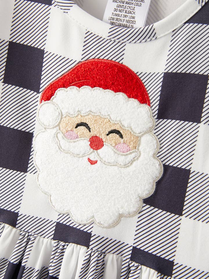 Rylee Faith Designs - Wholesale Dress - Kids - Girls Christmas Applique Long Sleeve Dress