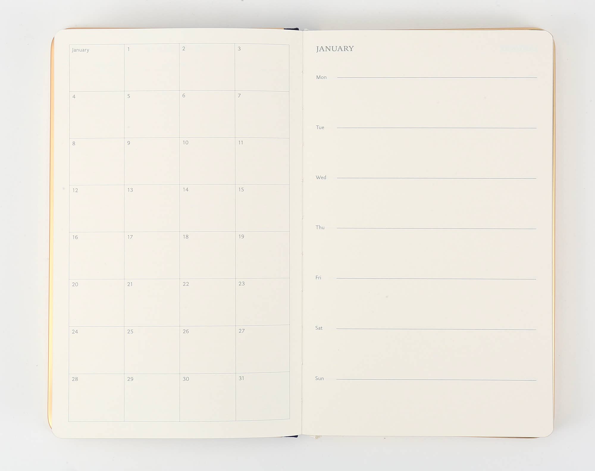 Victoria's Journals - Wholesale Planner - Monaco Undated Diary Personal Planner Veganistische omslag (beige)8