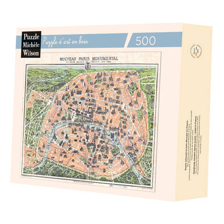 Puzzle d'art en bois - PLAN DE PARIS MONUMENTAL pour la vente par Wilson Jeux