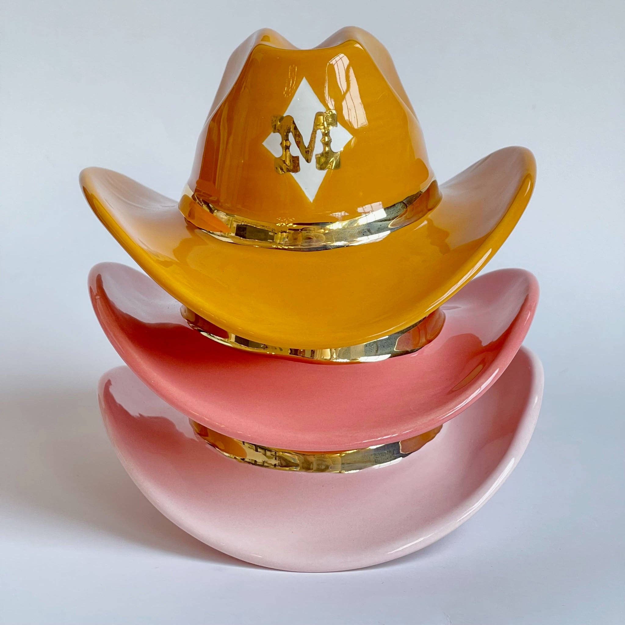 Lo Home | Ruby Clay – Objeto de mesa decorativo por atacado – Chapéu de Cowboy Cerâmico7