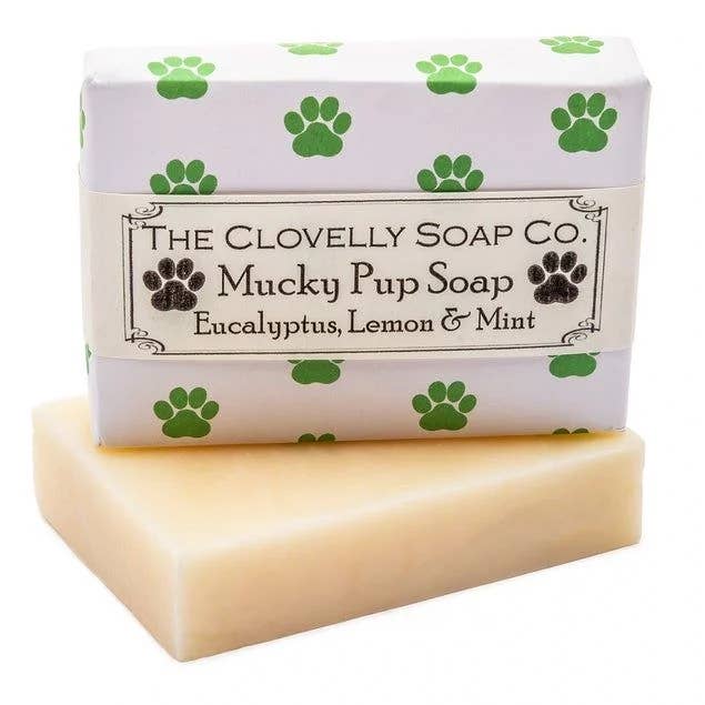 Sapone Mucky Pup - Eucalipto, limone e menta per la vendita all'ingrosso da parte di The Clovelly Soap Company
