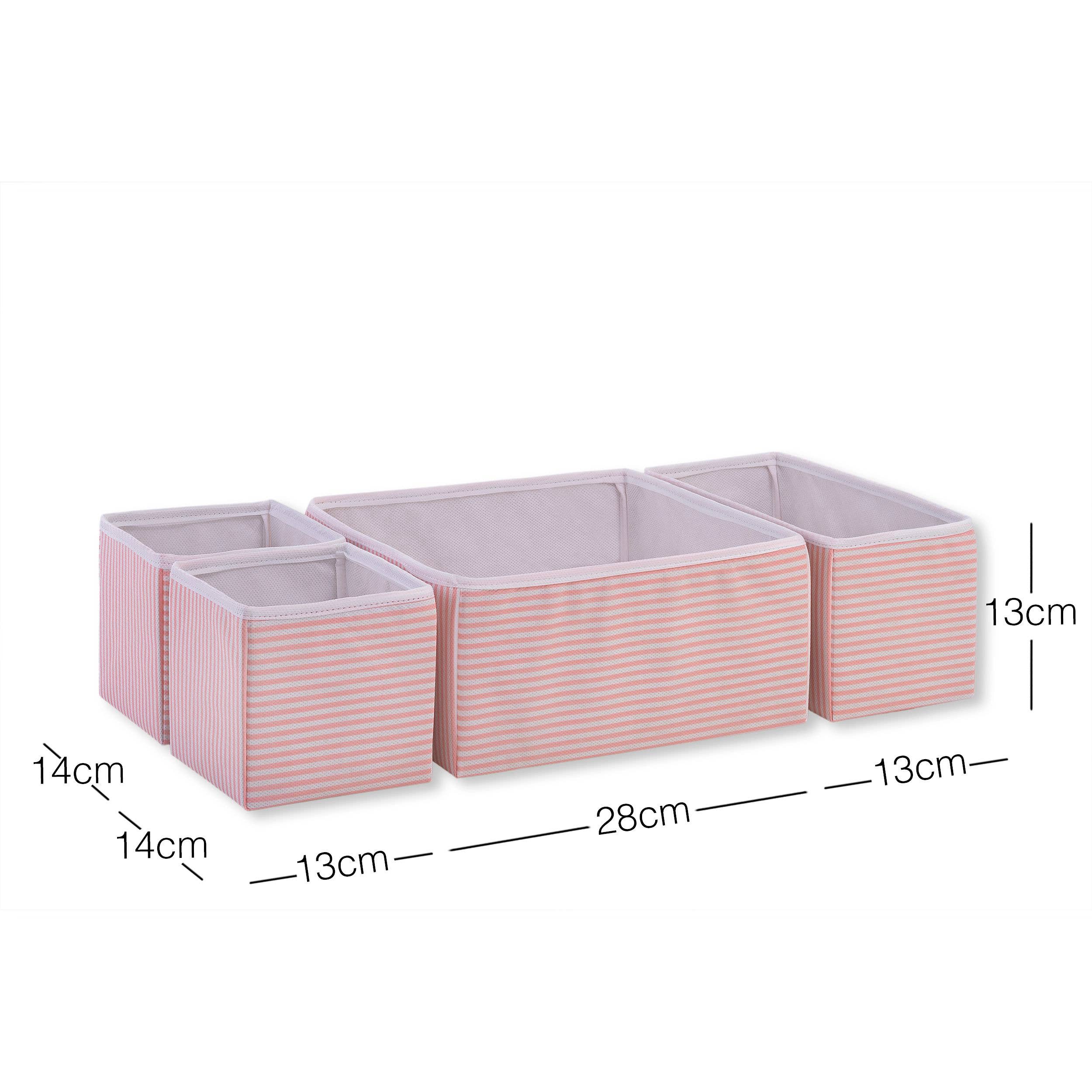 Ocean Home Textile - Wholesale Storage Bin - Ocean Home Textile Pink Drawer Organizer Set1