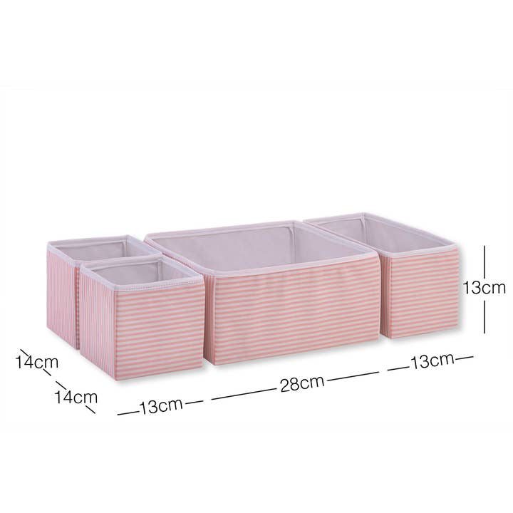 Ocean Home Textile - Wholesale Storage Bin - Ocean Home Textile Pink Drawer Organizer Set1