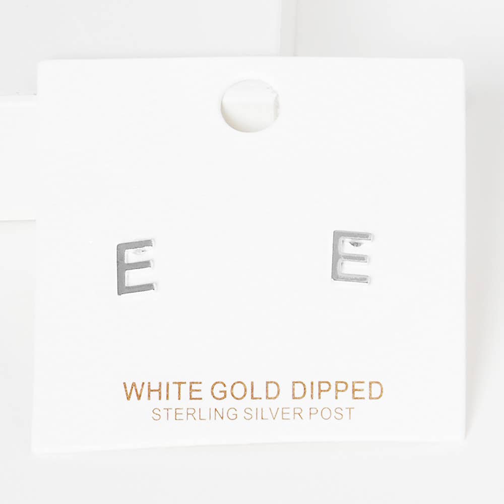 Sensibling Corp. - Wholesale Stud/Post Earrings - Gold Dipped Metal Initial Monogram Stud Earrings83