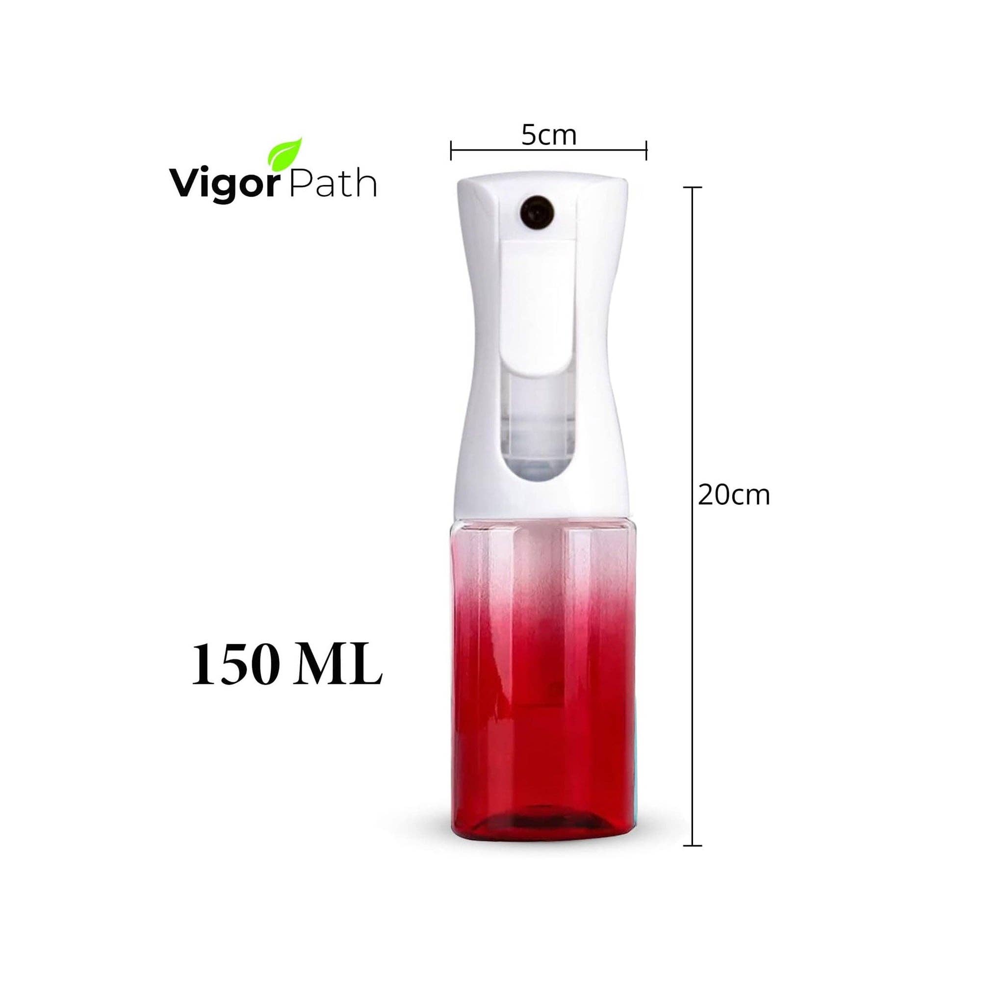 Vigor Path – wholesale Spray bottle – Continuous Spray Nano Fine Mist Sprayer - 150ml/5oz (Gradient Red)3