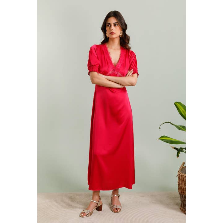 LORIANE - Wholesale Dress - Women's - 10037 Long plain dress