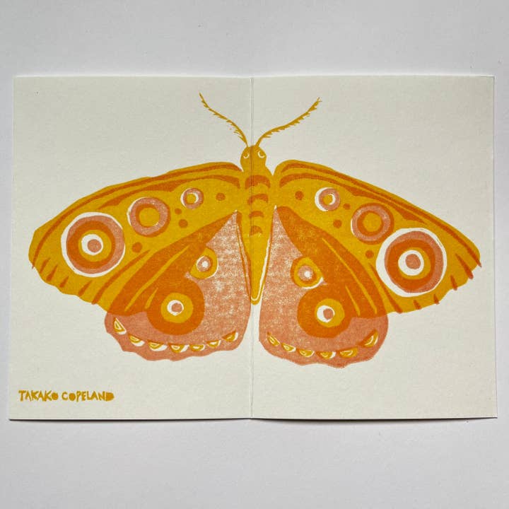 Moth Card for wholesale by Takako Copeland