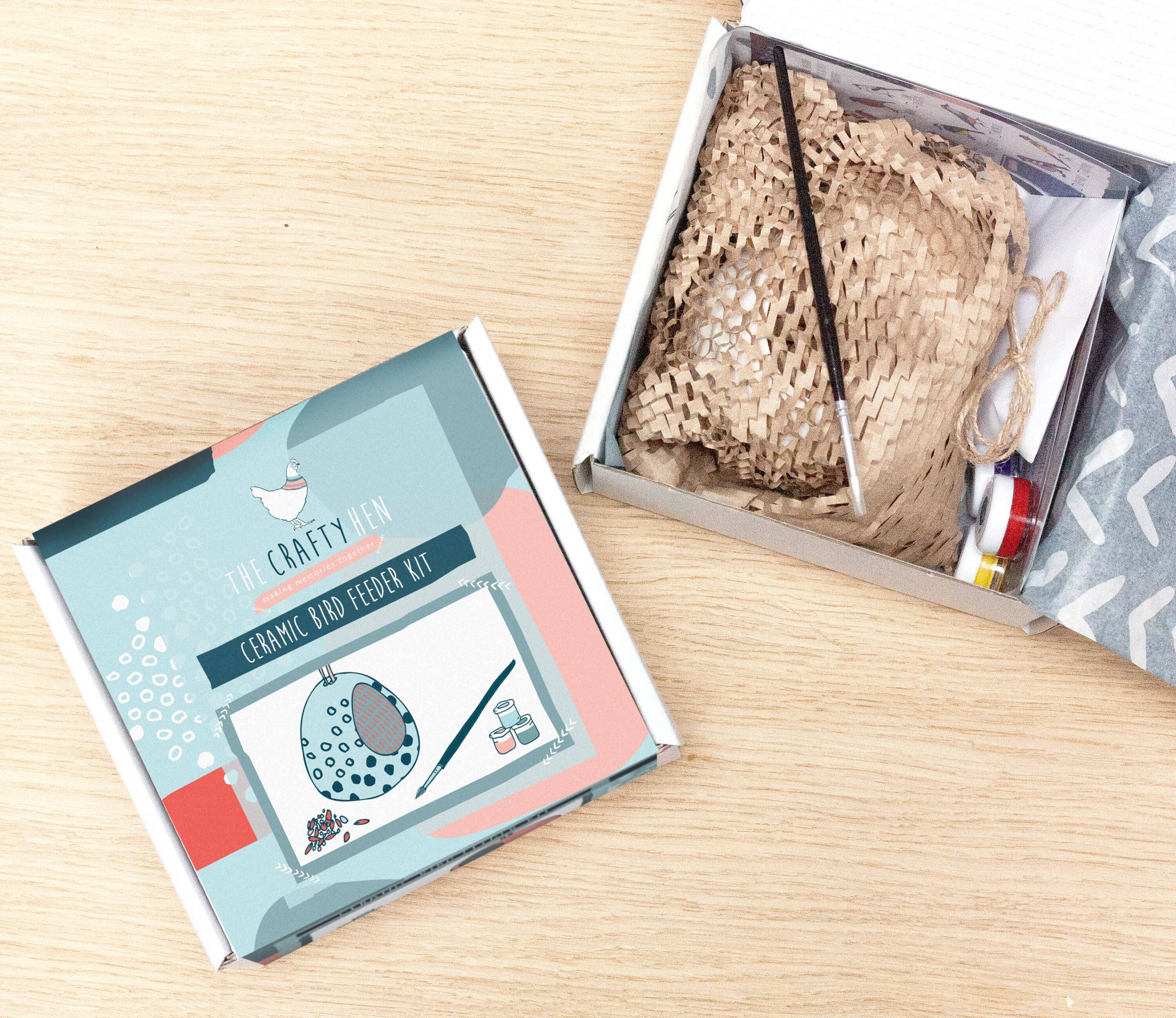 The Crafty Hen – wholesale DIY craft kit – Ceramic Bird Feeder Kit5