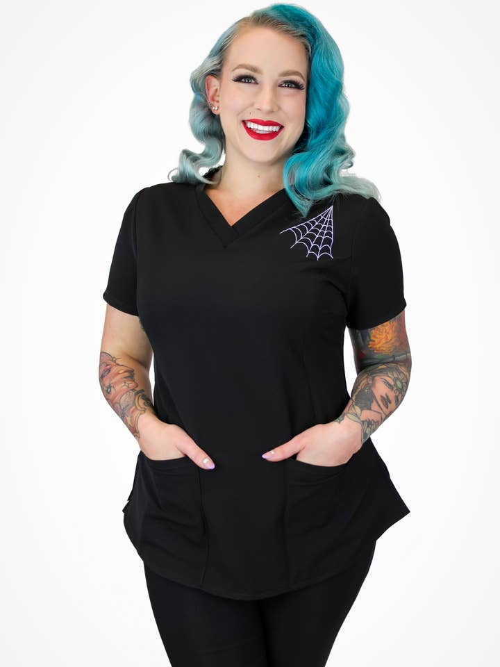 Hemet - Wholesale Healthcare uniform – Women's - Spider Web Medical Scrub for Women0