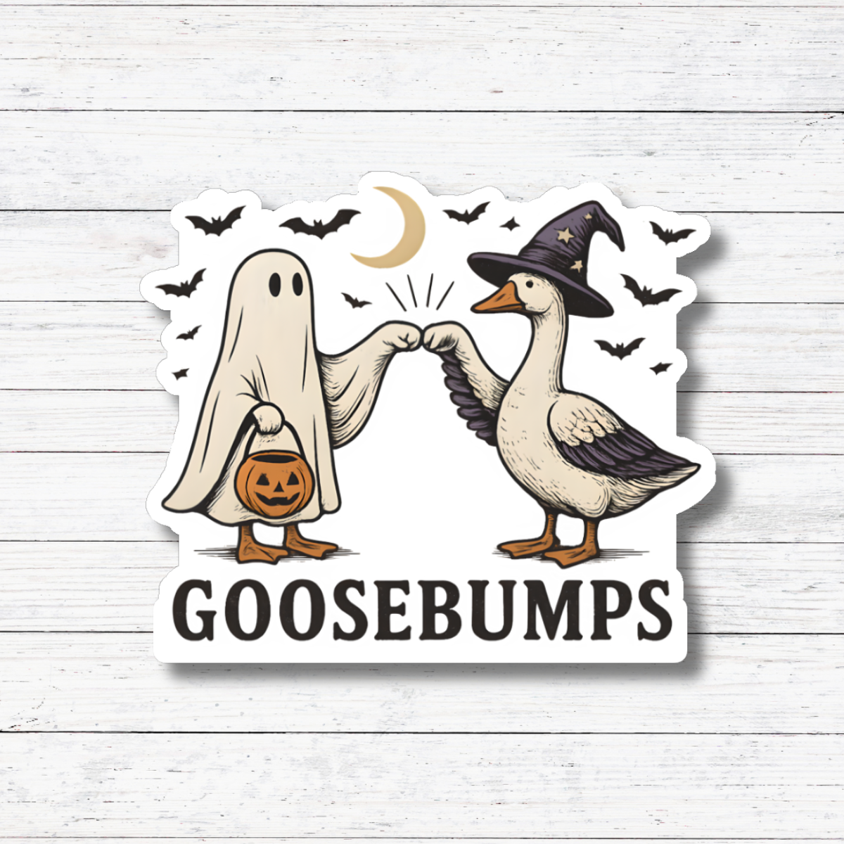 Oily Graphic Creations - Wholesale Sticker - Spookachtige Rillingen - Retro Halloween Sticker/Magneet1