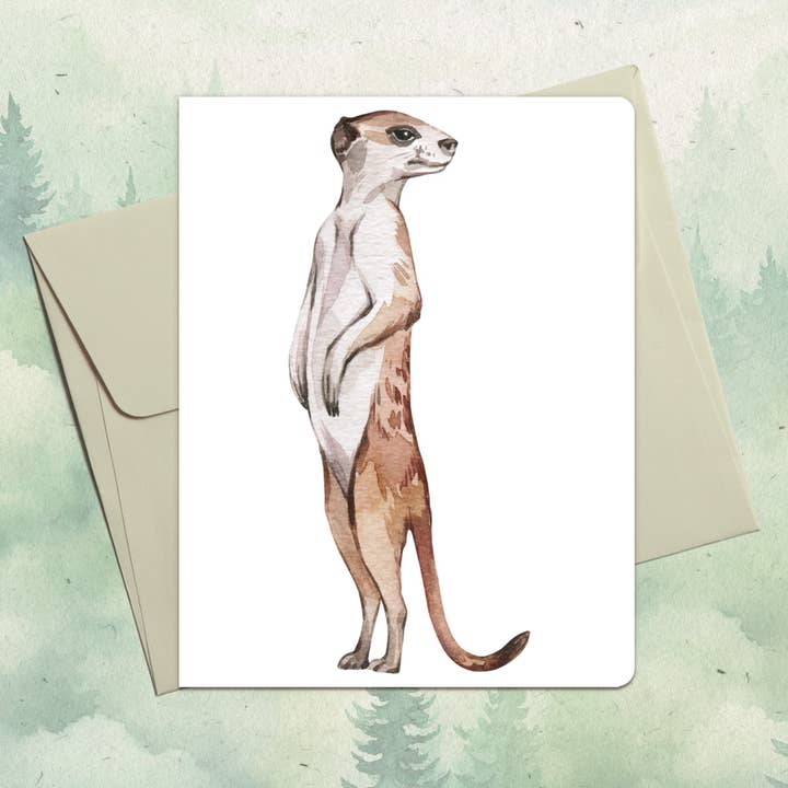 Håndlavet surikat-hilsen kort for engroshandel hos Soul Familiar