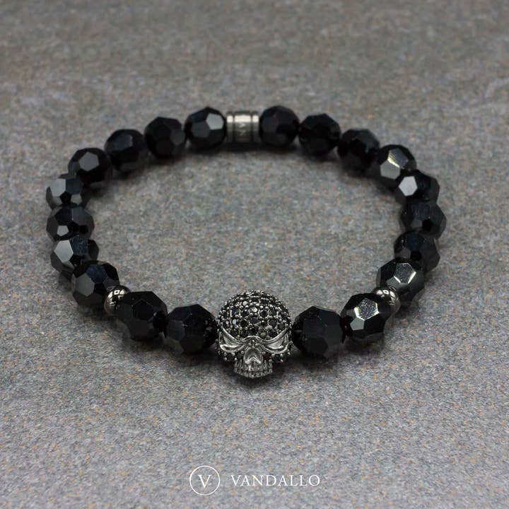 Vandal Skull Black Bracelet for wholesale by Vandallo