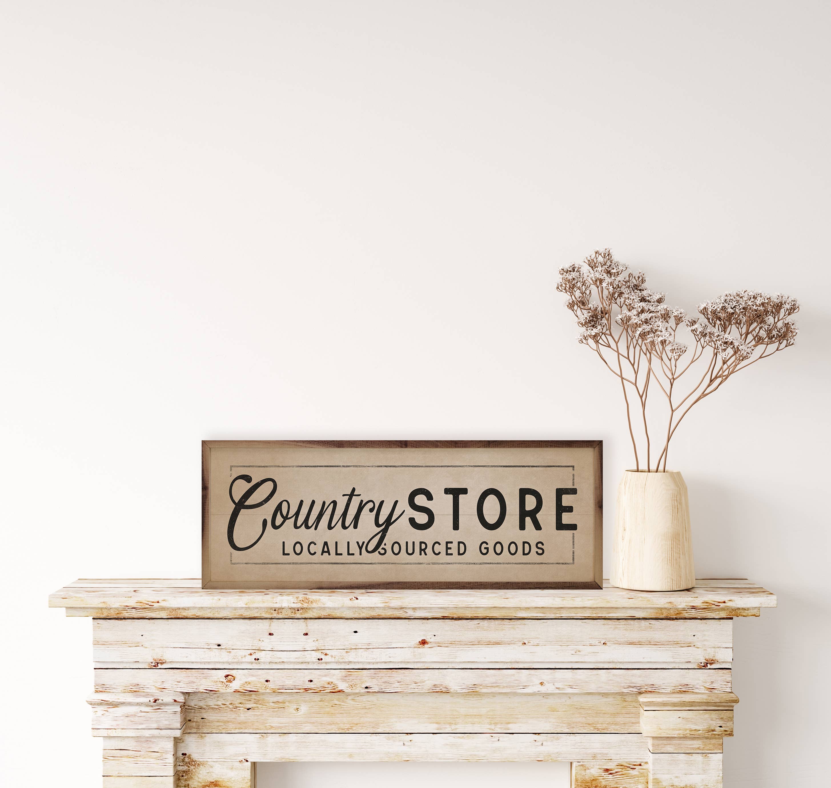 Kendrick Home - Wholesale Sign - Country Store Locally Sourced Goods Border White1
