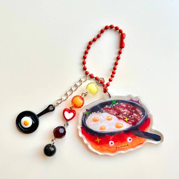 Calcifer Acrylic Keychain Howl's Moving Castle Studio Ghibli for wholesale by Ichigo Mart