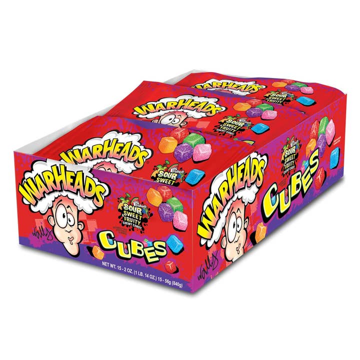 Warheads Chew Cubes 2 oz. 15 ct. for wholesale by Sugar Bear Candy