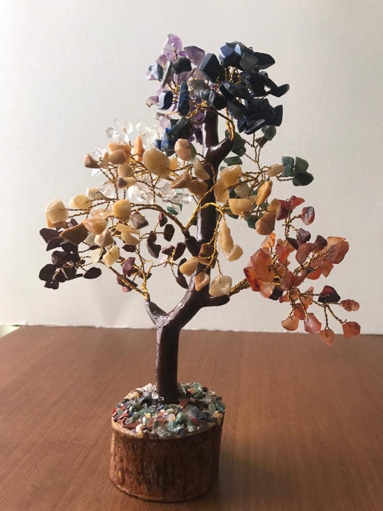 jiomind - Wholesale Spiritual Stone/Crystal - Seven Chakra Gemstone Tree (300 chips, golden wire)3