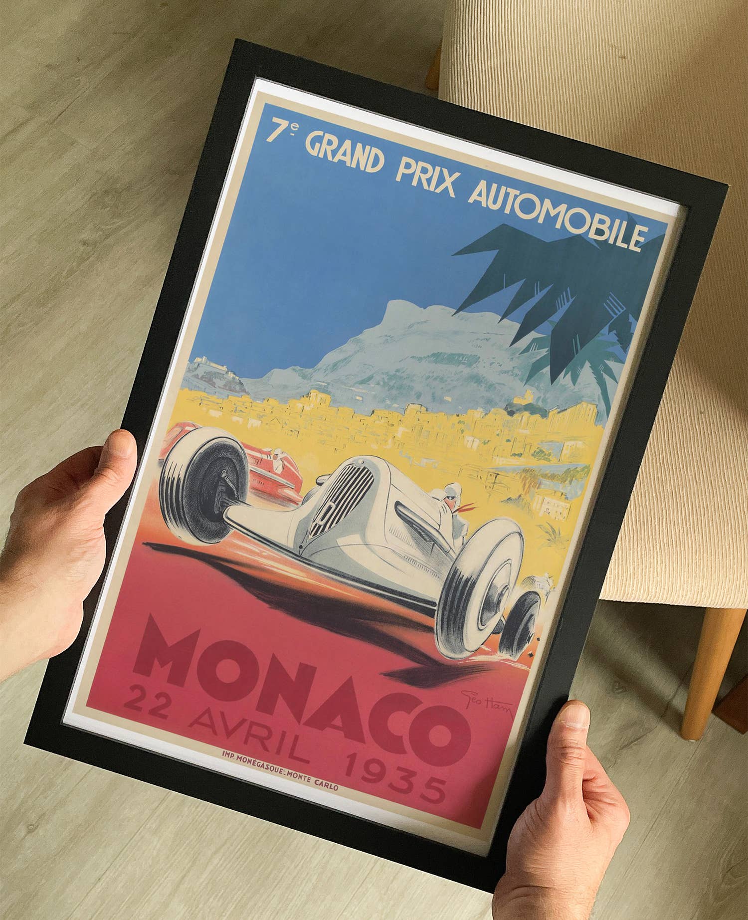 The Curious Desk - Wholesale Poster - Monaco Grand Prix Automobile Race Poster 1935 Travel Poster1