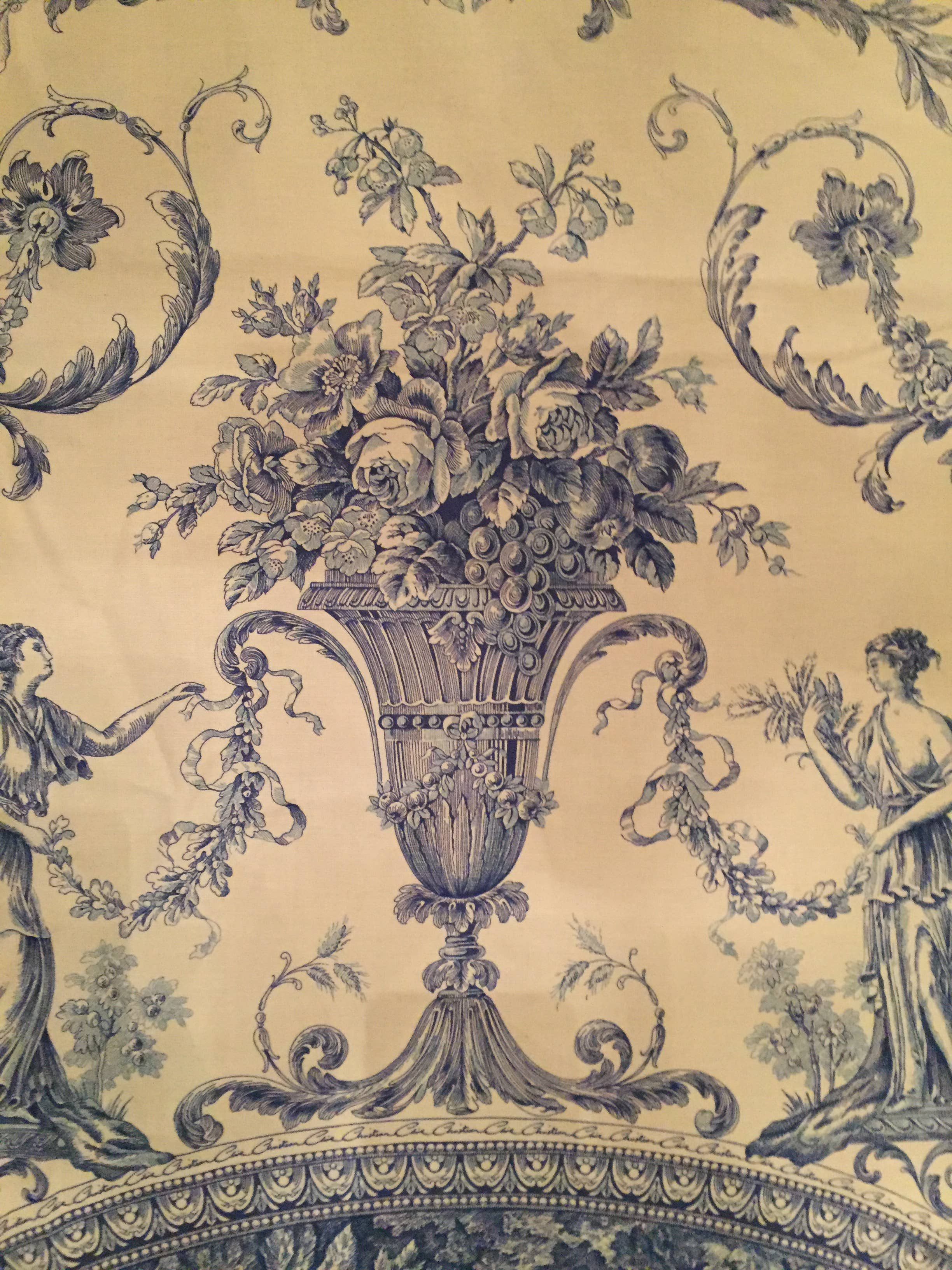 Haoshi by Luxetera - Wholesale Valance - Clive Christian fabric Blue/Ivory2