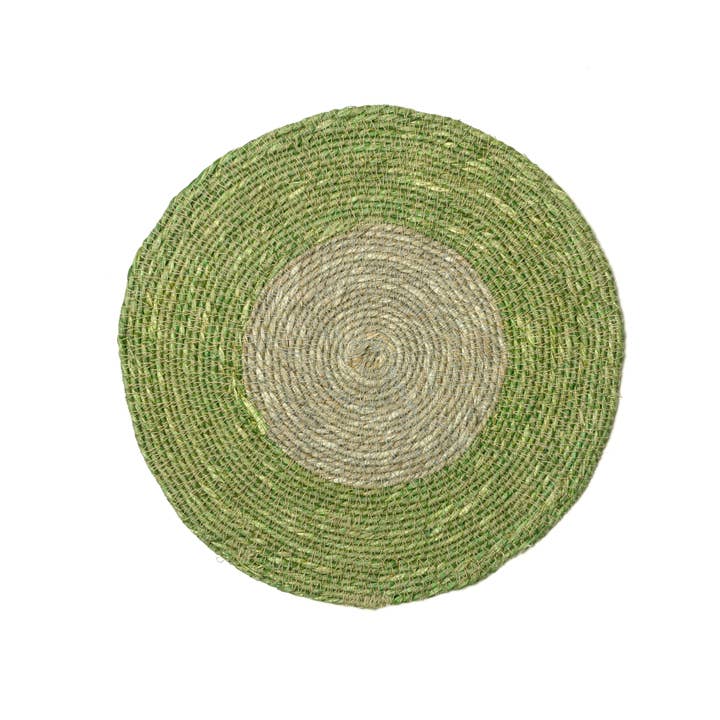 Seagrass Placemats Set of 2 - Dark Green / Grey for wholesale by YOD&CO