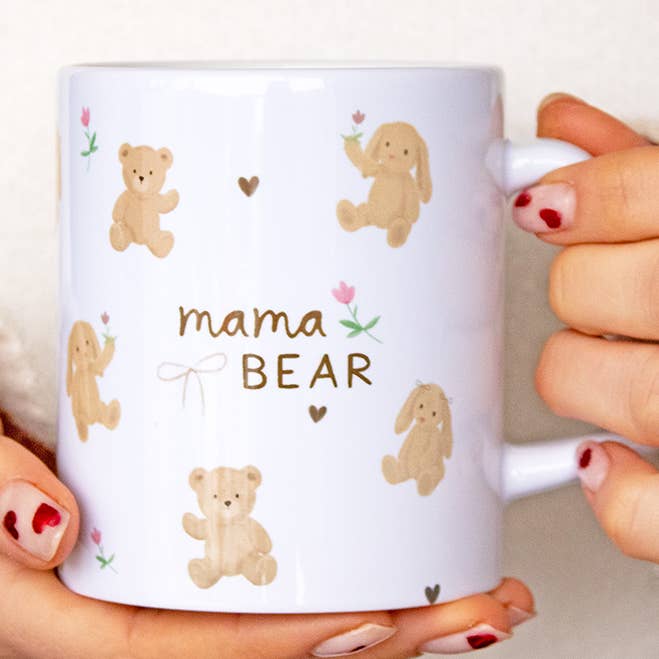 Mama Bear Teddy & Bunny Mug for wholesale by TreatBox