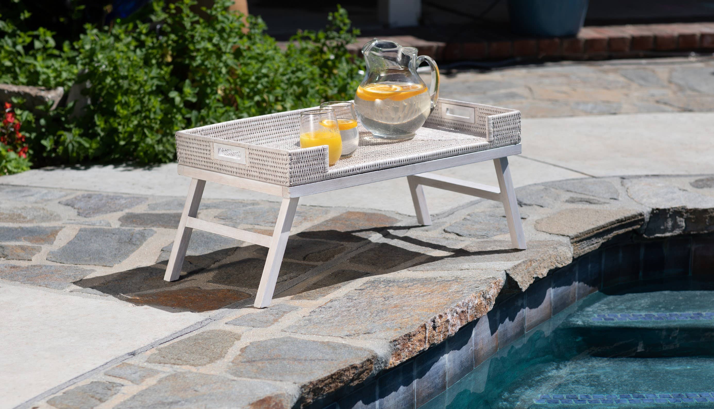 Artifacts Trading Company - Wholesale Serving Tray - Rattan Breakfast Tray Table – Folding Serving Tray12