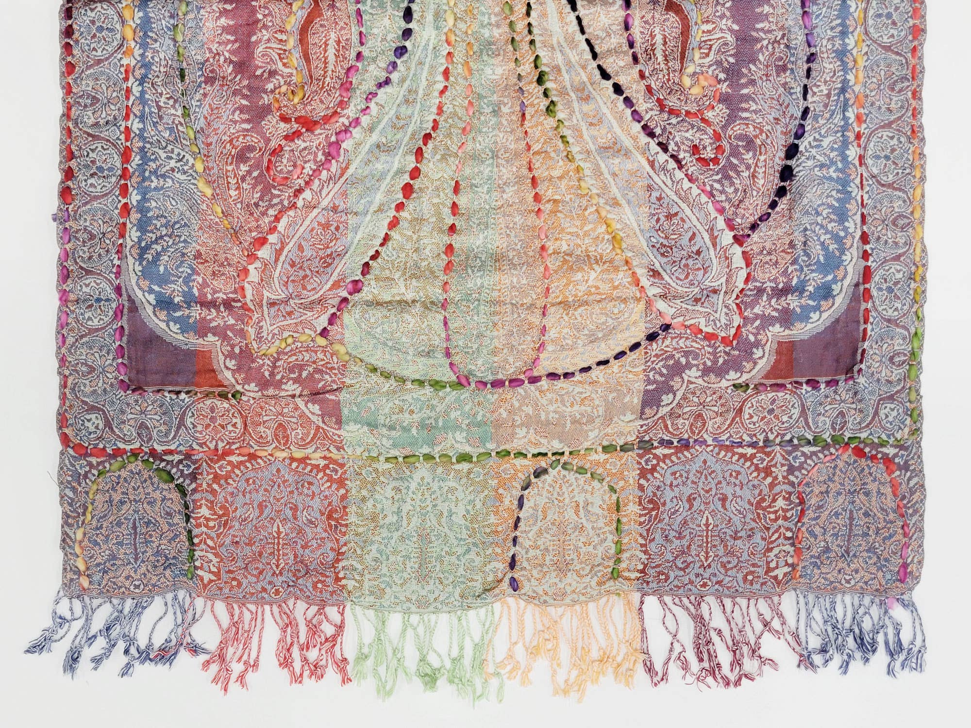 Raj Trading & Imports (USA) Inc. - Wholesale Scarf - Women's - Amanda Thick Stitch Embroidered Scarf Shawl17