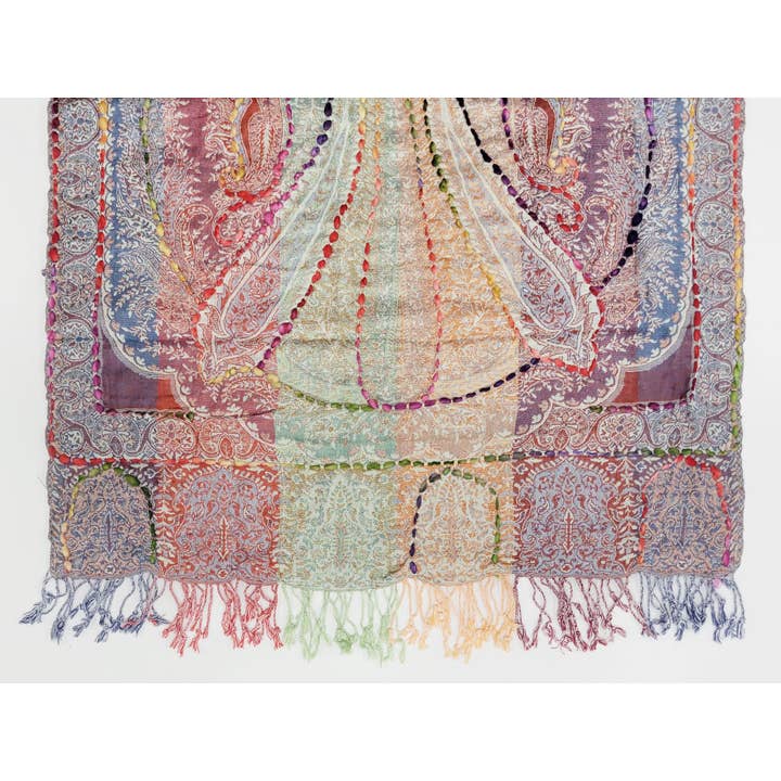 Raj Trading & Imports (USA) Inc. - Wholesale Scarf – Women's - Amanda Thick Stitch Embroidered Scarf Shawl17