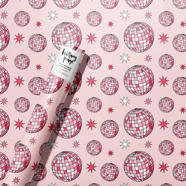 Brittany Paige - Wholesale Wrapping Paper Roll - Disco Christmas Wrapping Paper Roll