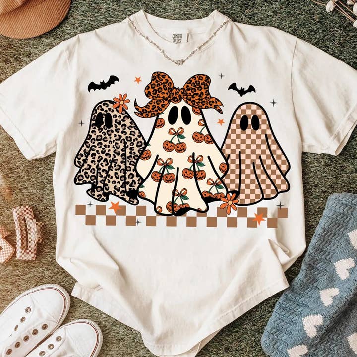 Fantasma di Halloween preppy leopardato per la vendita all'ingrosso da parte di Savage Rebel Co.