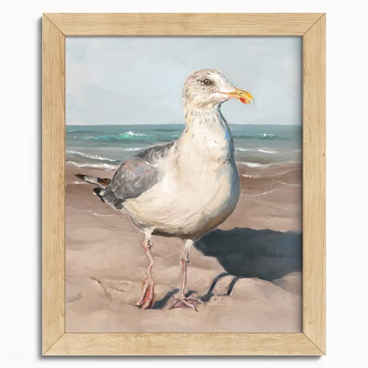 The Ugly Cat Studio - Wholesale Art Print - Seagull with Wobbly Leg Fine Art Print12