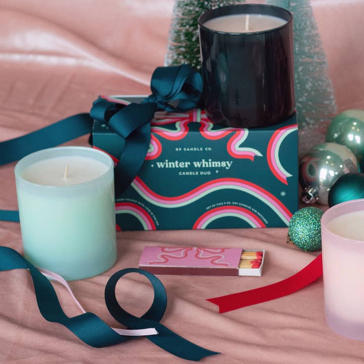 GP Candle Co. - Vente Bougie en bocal - Duo de Bougies Fantaisie Hivernale5