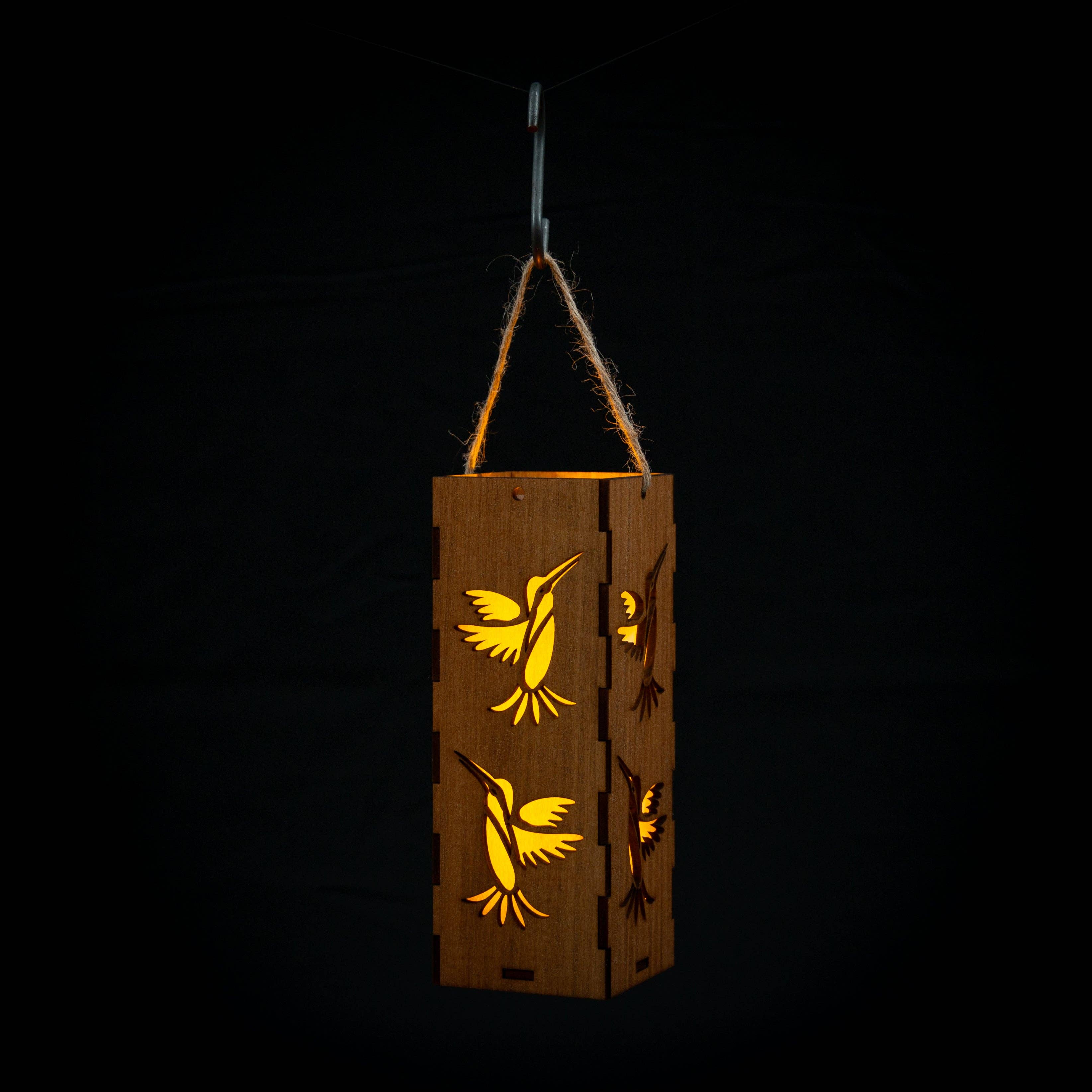 REMOVED BRAND – Lampião por atacado – Lanterna beija-flor em madeira com várias opções de luz LED4