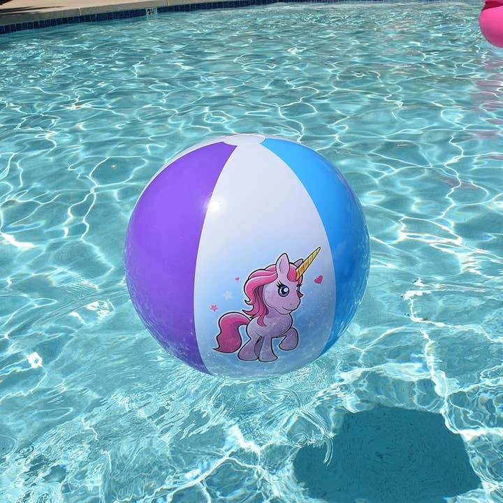 Innovarix - Wholesale Beach/Pool Toy - Kids & Baby - CocoNut Float Jumbo Unicorn Beach Ball - 27"
3