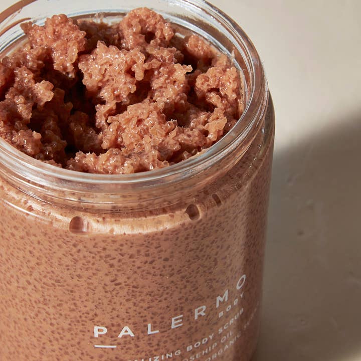 Palermo Body - Wholesale Body Scrub/Exfoliant - Revitalizing Body Scrub - Geranium + Rosehip Oil4