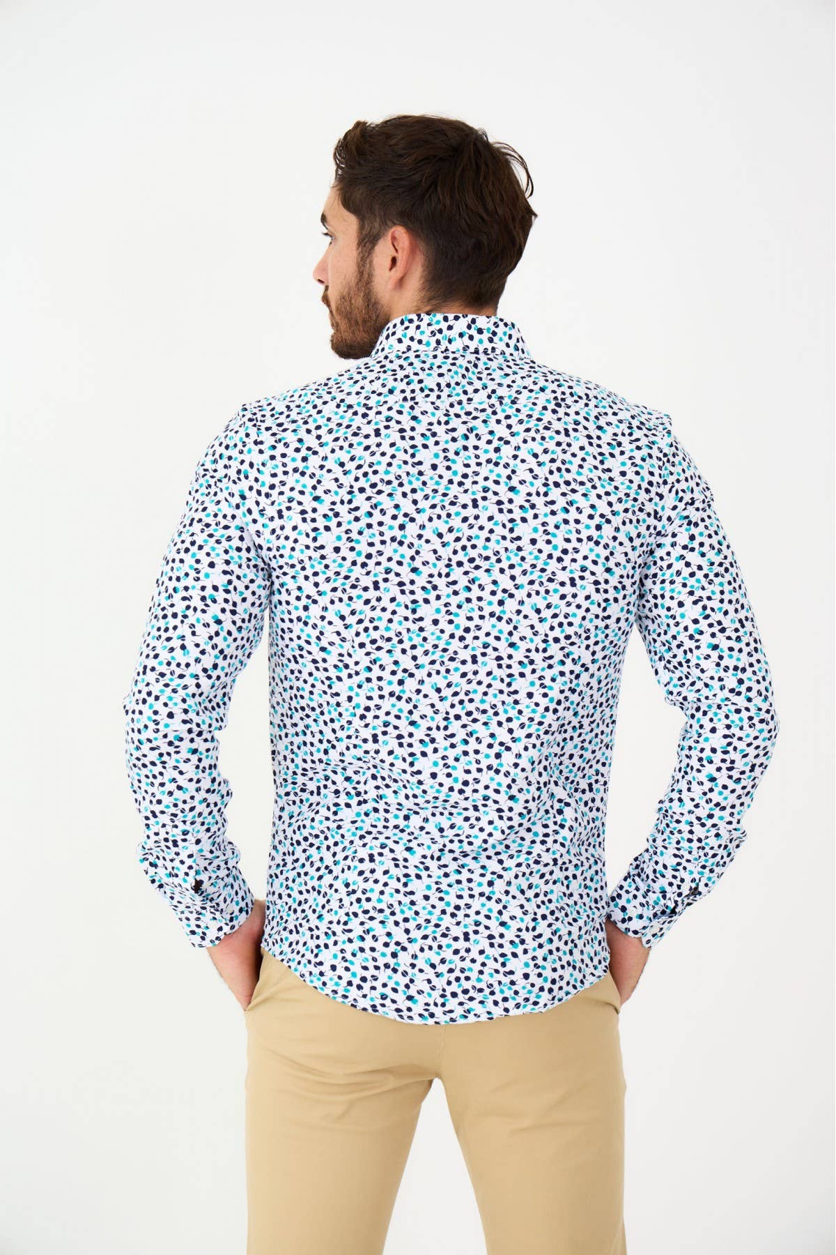 Yves Enzo - Wholesale Button Down Shirt - Men's - SLIM5045-04 Slim Shirt with Pattern2