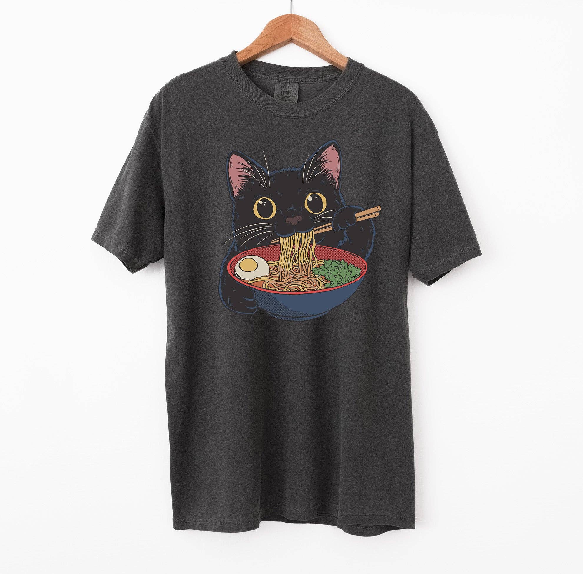 Blue Giraffe Inc - Wholesale Screen Printed T-Shirt - Women's - Cat Ramen T-Shirt5