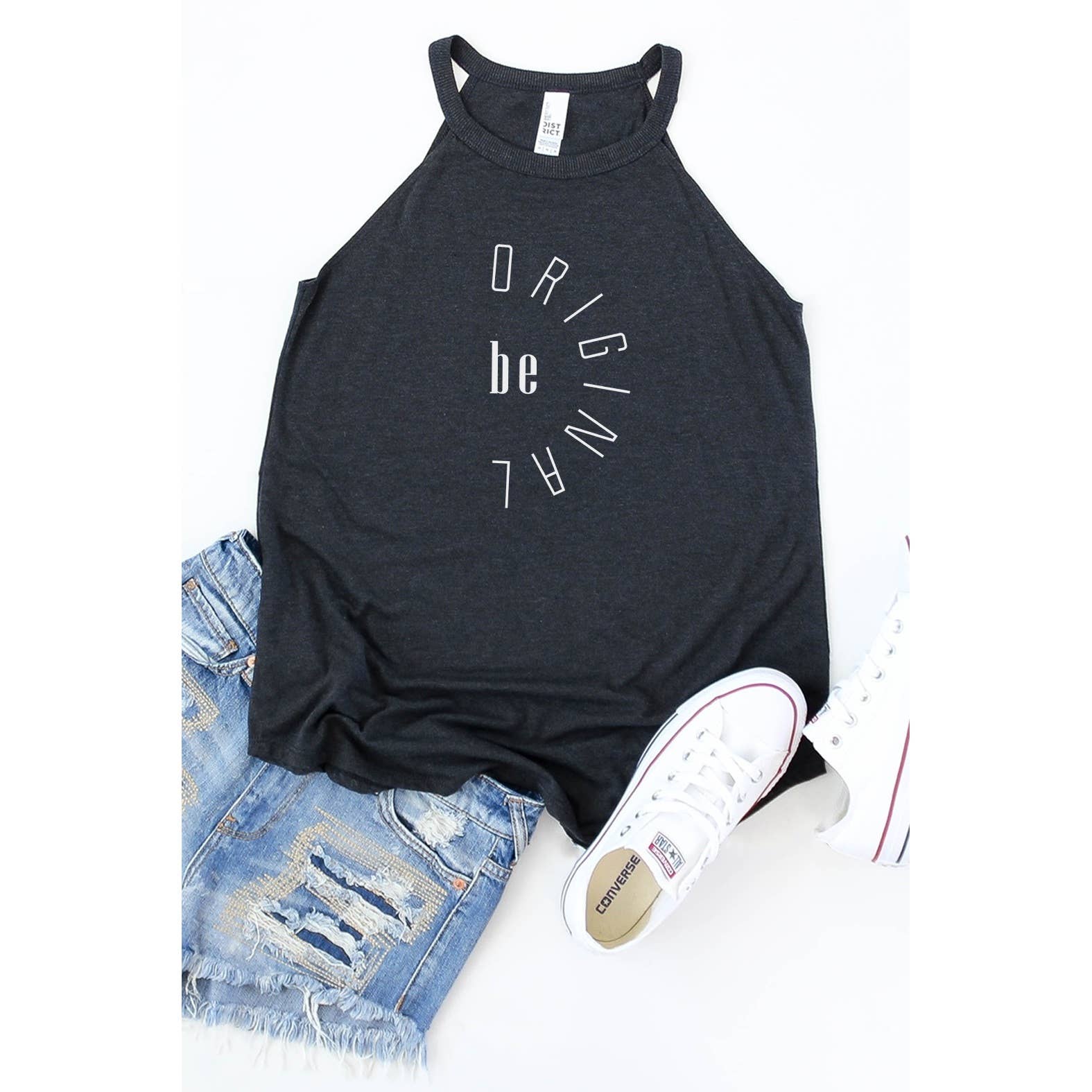 Kissed Apparel - Wholesale Tanktop - Dames - Wees de originele motiverende mocktank met grafische vormgeving0