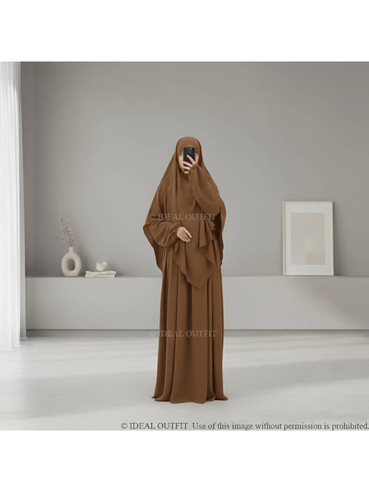 IDEAL OUTFIT - Wholesale Kaftan - Women's - 2-piece khimar abaya set ref:e2326+2501jazz24