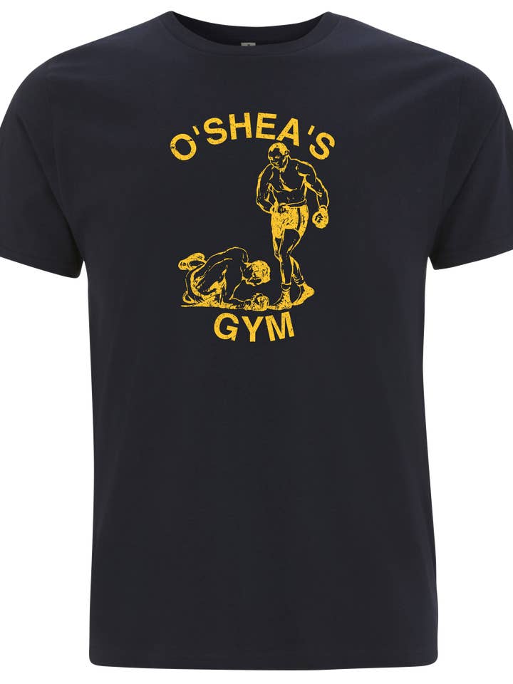 O'Shea's Gym - Round 9 Gul Boxers Navy T-shirt for engroshandel hos Slang Clothing